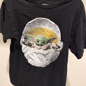 Star Wars Black Tee with Grogu in Pod